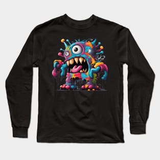 Color Monster - Graffiti Street Art Long Sleeve T-Shirt